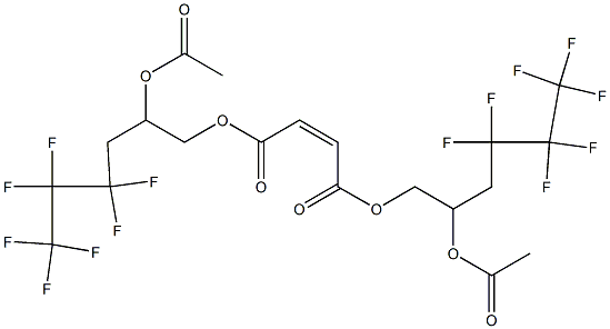 Maleic acid bis(2-acetyloxy-4,4,5,5,6,6,6-heptafluorohexyl) ester Struktur