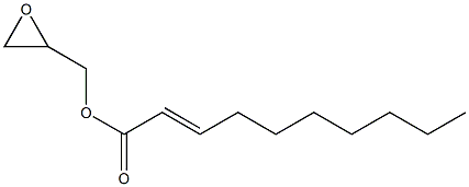 2-Decenoic acid (oxiran-2-yl)methyl ester Struktur