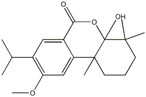 1,2,3,4,4a,10b-Hexahydro-4a-hydroxy-9-methoxy-4,4,10b-trimethyl-8-(1-methylethyl)-6H-dibenzo[b,d]pyran-6-one Structure