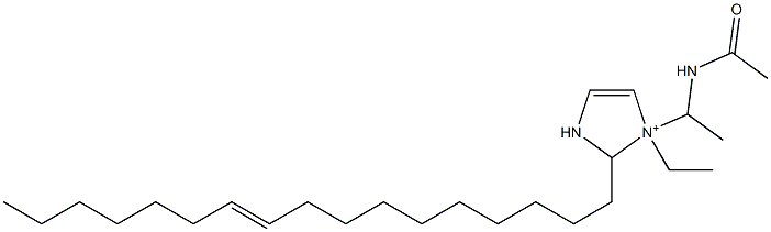 1-[1-(Acetylamino)ethyl]-1-ethyl-2-(10-heptadecenyl)-4-imidazoline-1-ium Structure