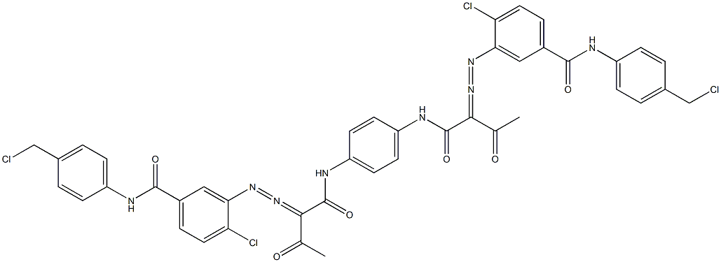 3,3'-[1,4-Phenylenebis[iminocarbonyl(acetylmethylene)azo]]bis[N-[4-(chloromethyl)phenyl]-4-chlorobenzamide] Structure