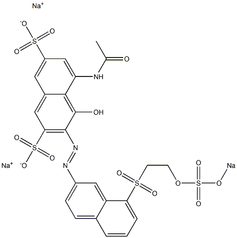 5-Acetylamino-4-hydroxy-3-[8-[2-(sodiooxysulfonyloxy)ethylsulfonyl]-2-naphtylazo]-2,7-naphthalenedisulfonic acid disodium salt