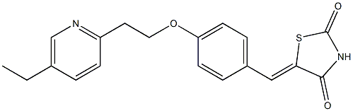5-[(Z)-4-[2-(5-Ethyl-2-pyridyl)ethoxy]benzylidene]thiazolidine-2,4-dione Struktur