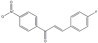 (2E)-3-(4-フルオロフェニル)-1-(4-ニトロフェニル)-2-プロペン-1-オン 化学構造式