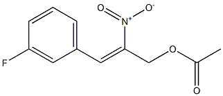 Acetic acid 2-nitro-3-[3-fluorophenyl]-2-propenyl ester Structure