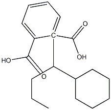 (-)-Phthalic acid hydrogen 1-[(S)-1-cyclohexylbutyl] ester Structure