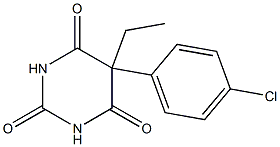 5-(p-Chlorophenyl)-5-ethylbarbituric acid Structure
