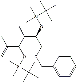 (3S,4S,5R)-6-Benzyloxy-3,5-bis(tert-butyldimethylsilyloxy)-2,4-dimethyl-1-hexene Struktur