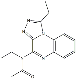4-(N-アセチルエチルアミノ)-1-エチル[1,2,4]トリアゾロ[4,3-a]キノキサリン 化学構造式