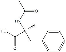 [S,(-)]-2-アセチルアミノ-2-メチル-3-フェニルプロピオン酸 化学構造式