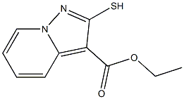 2-Mercaptopyrazolo[1,5-a]pyridine-3-carboxylic acid ethyl ester Struktur