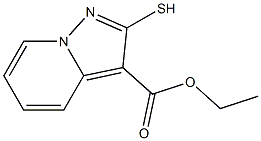 2-メルカプトピラゾロ[1,5-a]ピリジン-3-カルボン酸エチル 化学構造式