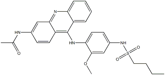 N-[4-[[3-(Acetylamino)acridin-9-yl]amino]-3-methoxyphenyl]-1-butanesulfonamide Struktur