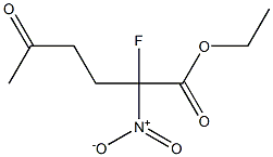 2-フルオロ-2-ニトロ-5-オキソヘキサン酸エチル 化学構造式