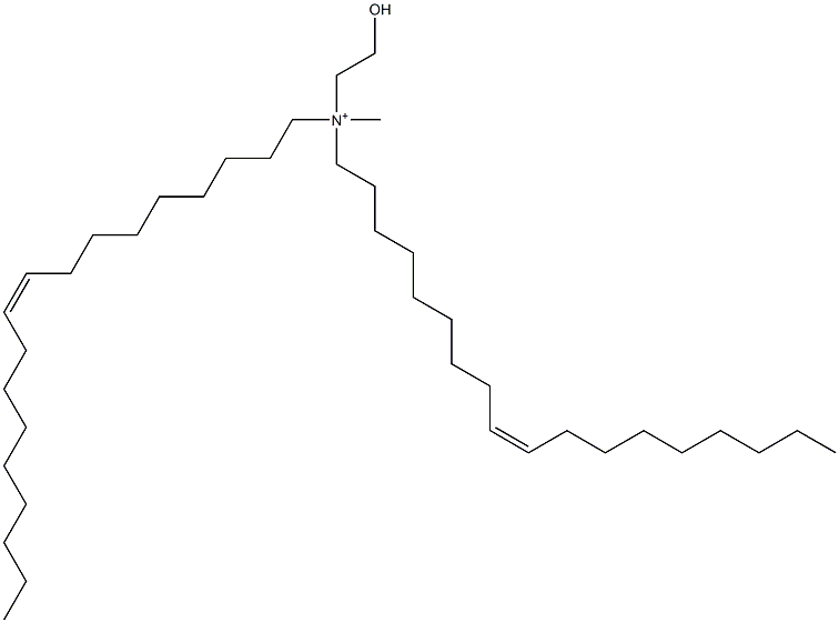 (Z)-N-(2-ヒドロキシエチル)-N-メチル-N-[(Z)-9-オクタデセニル]-9-オクタデセン-1-アミニウム 化学構造式