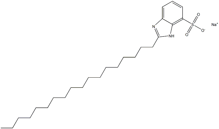 2-Octadecyl-1H-benzimidazole-7-sulfonic acid sodium salt Struktur
