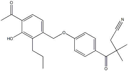 4-[4-(4-Acetyl-3-hydroxy-2-propylbenzyloxy)phenyl]-4-oxo-3,3-dimethylbutyronitrile