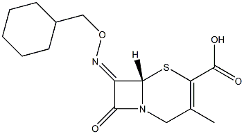 7-[(Z)-(シクロヘキシルメトキシ)イミノ]-3-メチルセファム-3-エン-4-カルボン酸 化学構造式