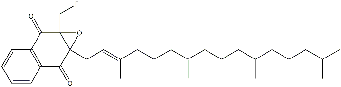 1a,7a-Dihydro-1a-[(2E)-3,7,11,15-tetramethyl-2-hexadecenyl]-7a-fluoromethylnaphth[2,3-b]oxirene-2,7-dione Struktur
