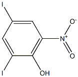 2-ニトロ-4,6-ジヨードフェノール 化学構造式