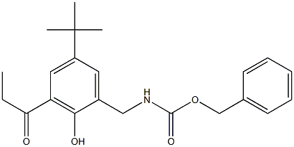 5-tert-Butyl-2-hydroxy-3-propionylbenzylcarbamic acid benzyl ester Structure
