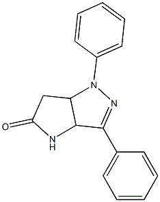 1,3a,4,6a-Tetrahydro-1-phenyl-3-phenylpyrrolo[3,2-c]pyrazol-5(6H)-one Struktur