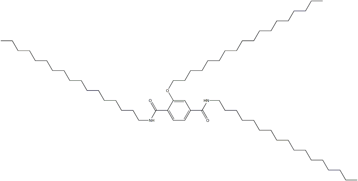 2-(オクタデシルオキシ)-N,N'-ジヘプタデシルテレフタルアミド 化学構造式