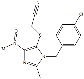 [[1-(p-Chlorobenzyl)-2-methyl-4-nitro-1H-imidazol-5-yl]thio]acetonitrile Structure