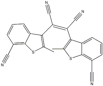 (Z)-2,3-Bis(7-cyano-2-methylbenzo[b]thiophen-3-yl)maleonitrile Structure