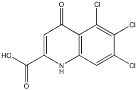 5,6,7-Trichloro-1,4-dihydro-4-oxoquinoline-2-carboxylic acid 结构式