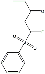 1-フルオロ-1-フェニルスルホニル-3-ペンタノン 化学構造式
