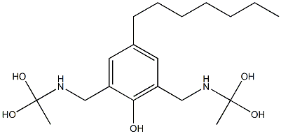 2,6-Bis[[(1,1-dihydroxyethyl)amino]methyl]-4-heptylphenol Structure