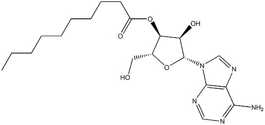 3'-O-デカノイルアデノシン 化学構造式
