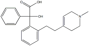 1,2,3,6-Tetrahydro-1-methyl-4-pyridineethanol=hydroxydiphenylacetate ester,,结构式