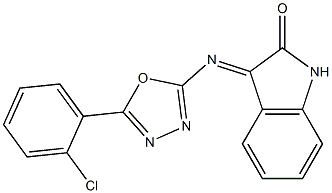 3-[[5-(o-Chlorophenyl)-1,3,4-oxadiazol-2-yl]imino]-2-indolinone Struktur