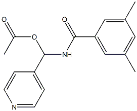 Acetic acid (4-pyridinyl)(3,5-dimethylbenzoylamino)methyl ester Structure