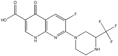 6-Fluoro-1,4-dihydro-4-oxo-7-(3-trifluoromethyl-1-piperazinyl)-1,8-naphthyridine-3-carboxylic acid