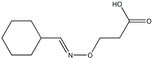 3-[(E)-シクロヘキシルメチレンアミノオキシ]プロピオン酸 化学構造式