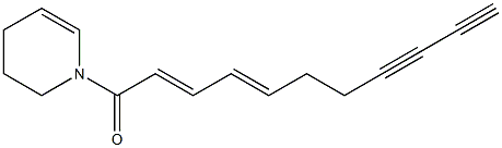 (2E,4E)-1-[(1,2,3,4-Tetrahydropyridin)-1-yl]-2,4-undecadiene-8,10-diyn-1-one Struktur