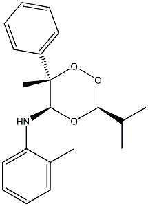 (3S,5R,6S)-3-Isopropyl-5-(2-methylphenylamino)-6-methyl-6-phenyl-1,2,4-trioxane 结构式