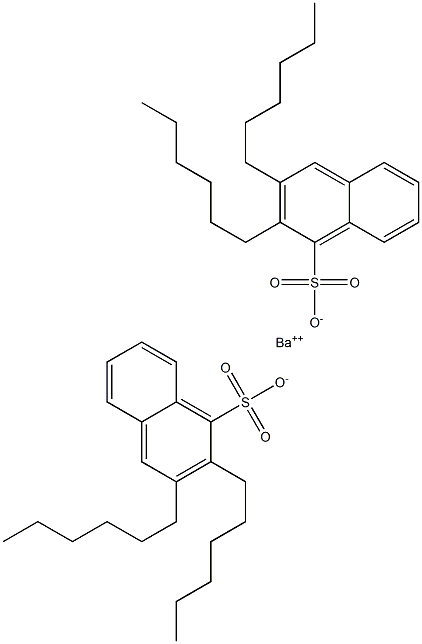 Bis(2,3-dihexyl-1-naphthalenesulfonic acid)barium salt Structure
