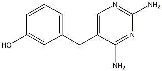 2,4-Diamino-5-[3-hydroxybenzyl]pyrimidine Structure