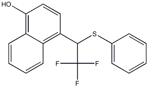 4-(2,2,2-Trifluoro-1-phenylthioethyl)naphthalen-1-ol Structure