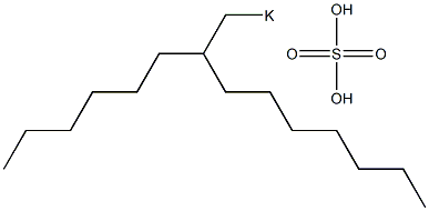 Sulfuric acid 2-hexylnonyl=potassium salt