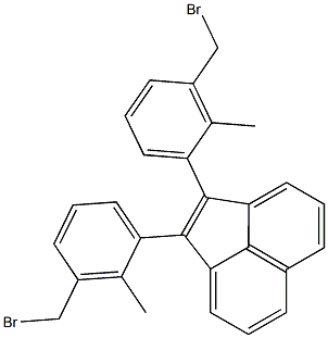 1,2-ビス(2-メチル-3-ブロモメチルフェニル)アセナフチレン 化学構造式