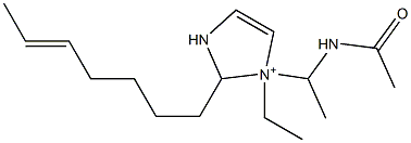 1-[1-(Acetylamino)ethyl]-1-ethyl-2-(5-heptenyl)-4-imidazoline-1-ium
