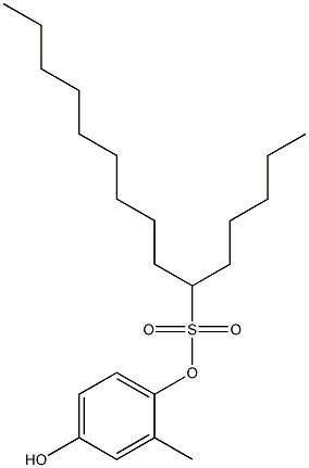 6-Pentadecanesulfonic acid 4-hydroxy-2-methylphenyl ester Struktur