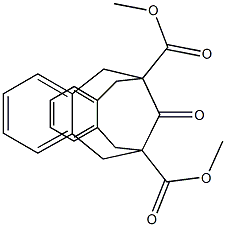 5,6,7,12,13,14-Hexahydro-15-oxo-6,13-methanodibenzo[a,f]cyclodecene-6,13-dicarboxylic acid dimethyl ester 结构式