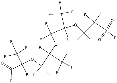 11-(フルオロスルホニル)-2,5,8-トリス(トリフルオロメチル)ドデカフルオロ-3,6,9-トリオキサウンデカン-1-オン 化学構造式