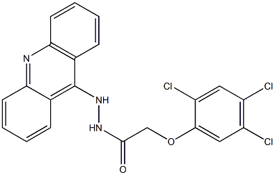 N'-(アクリジン-9-イル)-2-(2,4,5-トリクロロフェノキシ)アセトヒドラジド 化学構造式